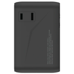 Momax UA23UKD 1-WORLD² 100W 雙 AC 四 USB GaN 全球轉換 插座  (黑色)